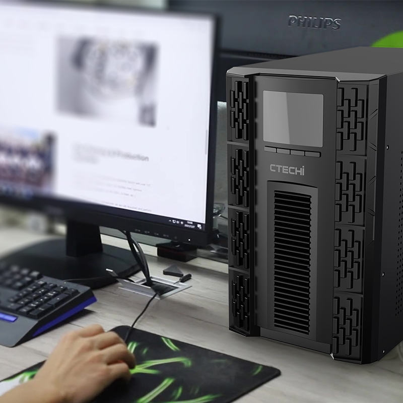 CTECHI 110V High-Voltage LiFePO₄ UPS (1–3 kVA) – Online Double-Conversion, Tower & Rack Version 4