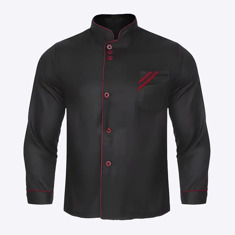 Catering long-sleeved stand-up collar chef's uniform factory shipment 1