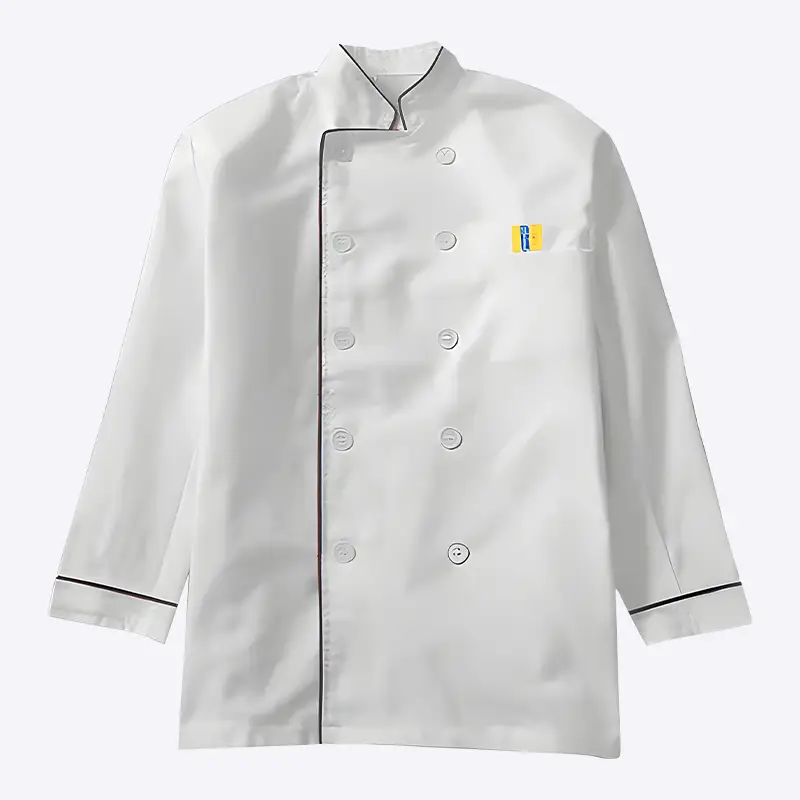 Classic long-sleeved multi-button hotel catering chef's uniform 1