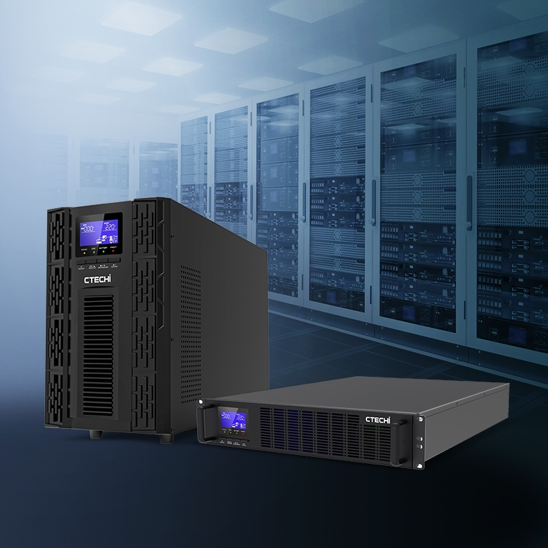 CTECHI 220 V LiFePO₄-USV (6–10 kVA) – Tower- und Rackmontage, Online-Notstromversorgung mit Doppelumwandlung 1