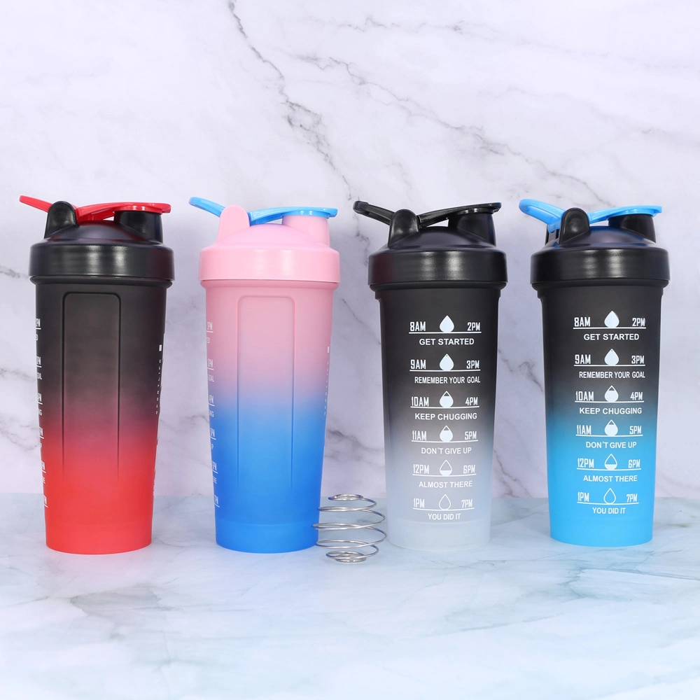 600ml new design protein shaker round bottom easy to clean with metal mixer ball 1