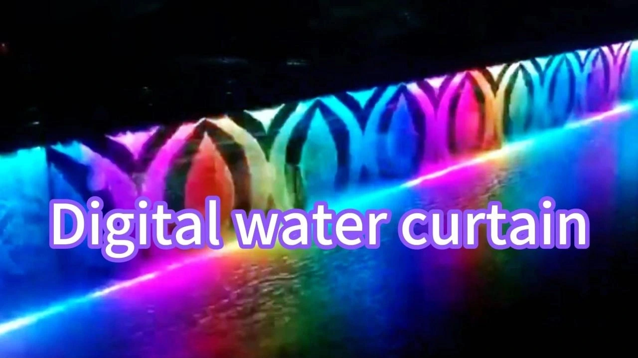 Natatanging Indoor Outdoor Attractive Dekorasyon Graphical Digital Writing Water Curtain 1
