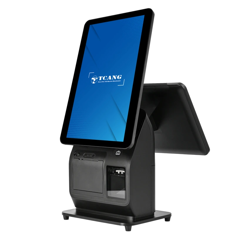 15.6 Inch Dual Screen Self-Service Kiosk for Restaurants and Fast Food Ordering 1