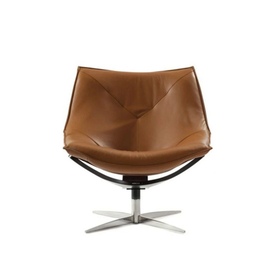 Light Luxury Retro Leather Office Chair, Swivel Chair for Home Study 1