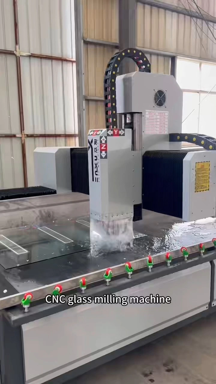 Гарантированное качество 2025 года, станок для обработки кромки стекла, фрезерный и сверлильный станок для стекла, центр обработки стекла с ЧПУ 1