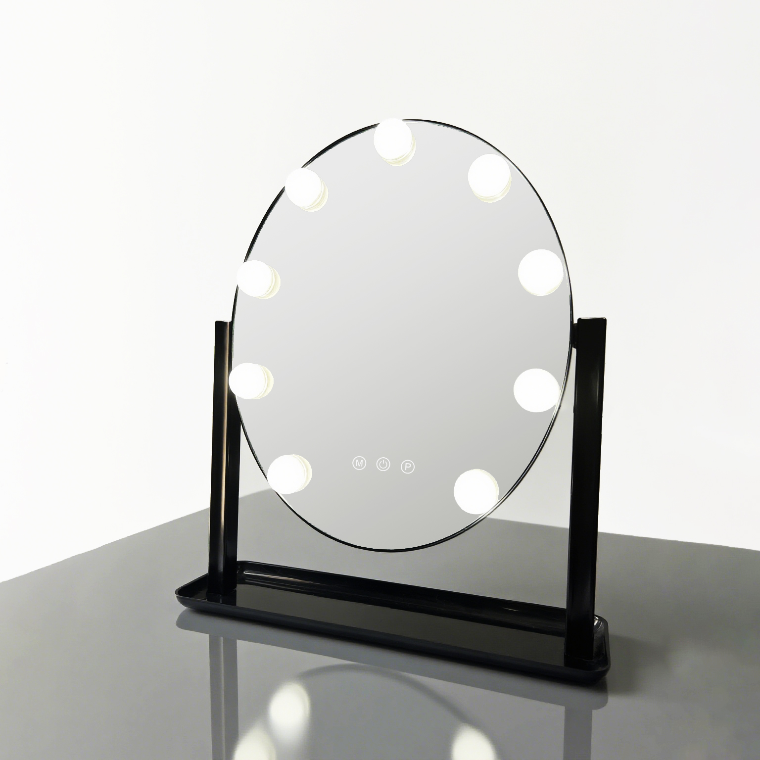 Fabricante de espelho de beleza com suporte para armazenamento de faixa de luz, atacado e personalização BWLLNI 7