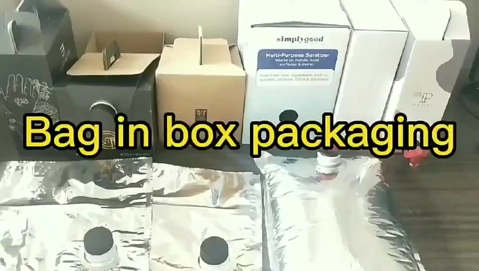 3L,5L custom wine cocktail packaging box-style apron cocktail, with a spout on the aluminum wine bag, used for cold brewing coffee beverages, apron bag 1