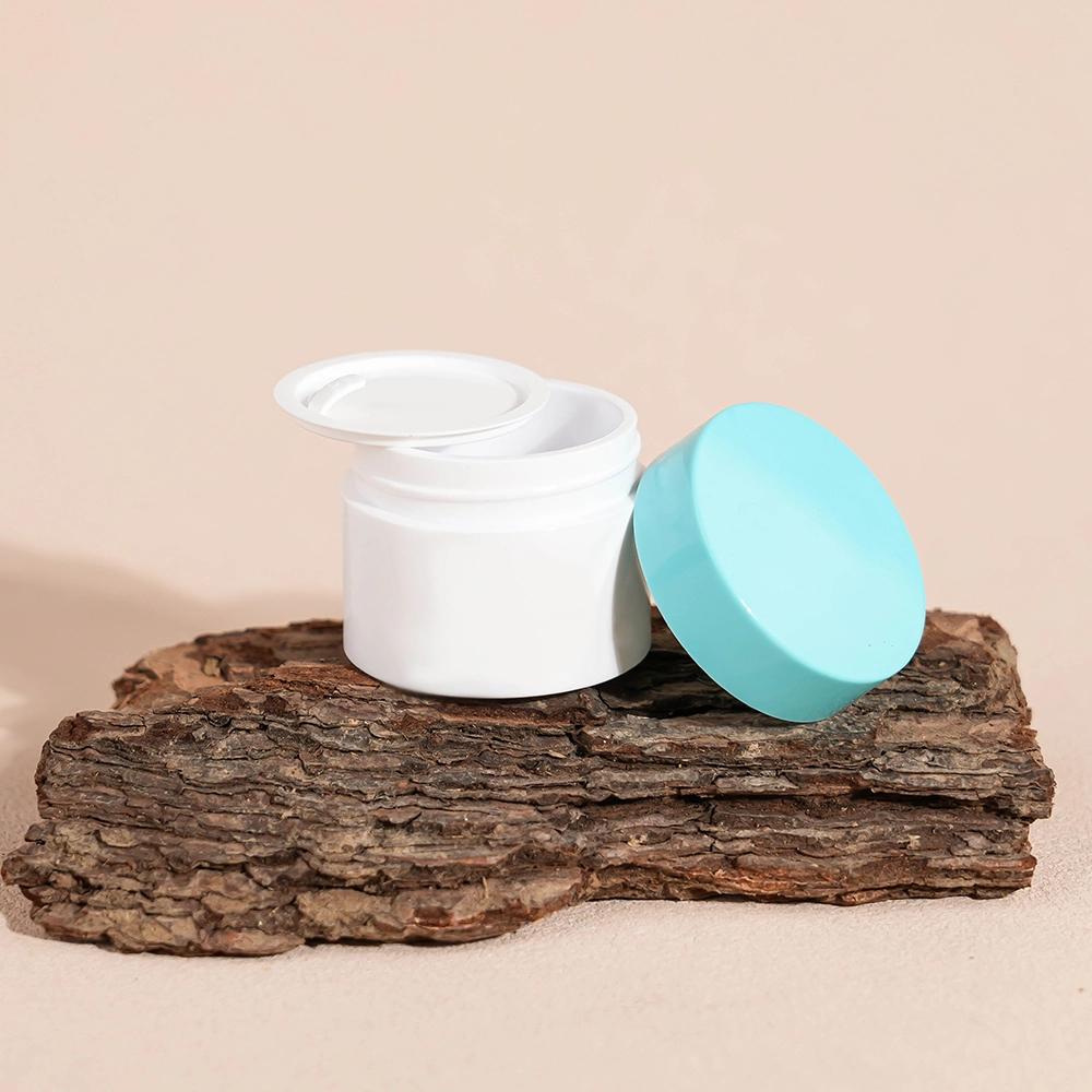 Barattolo per crema in PETG da 20 g con coperchio blu per imballaggio cosmetico BEST-70855 1