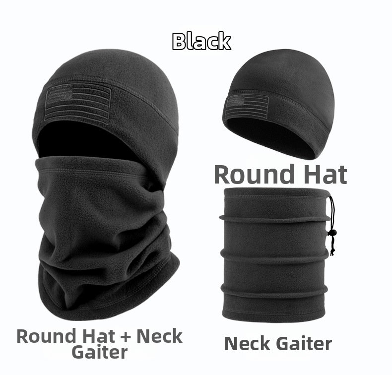Cagoule coupe-vent pour sports de plein air en hiver – Couvre-chef chaud pour le cyclisme et les activités de plein air 3