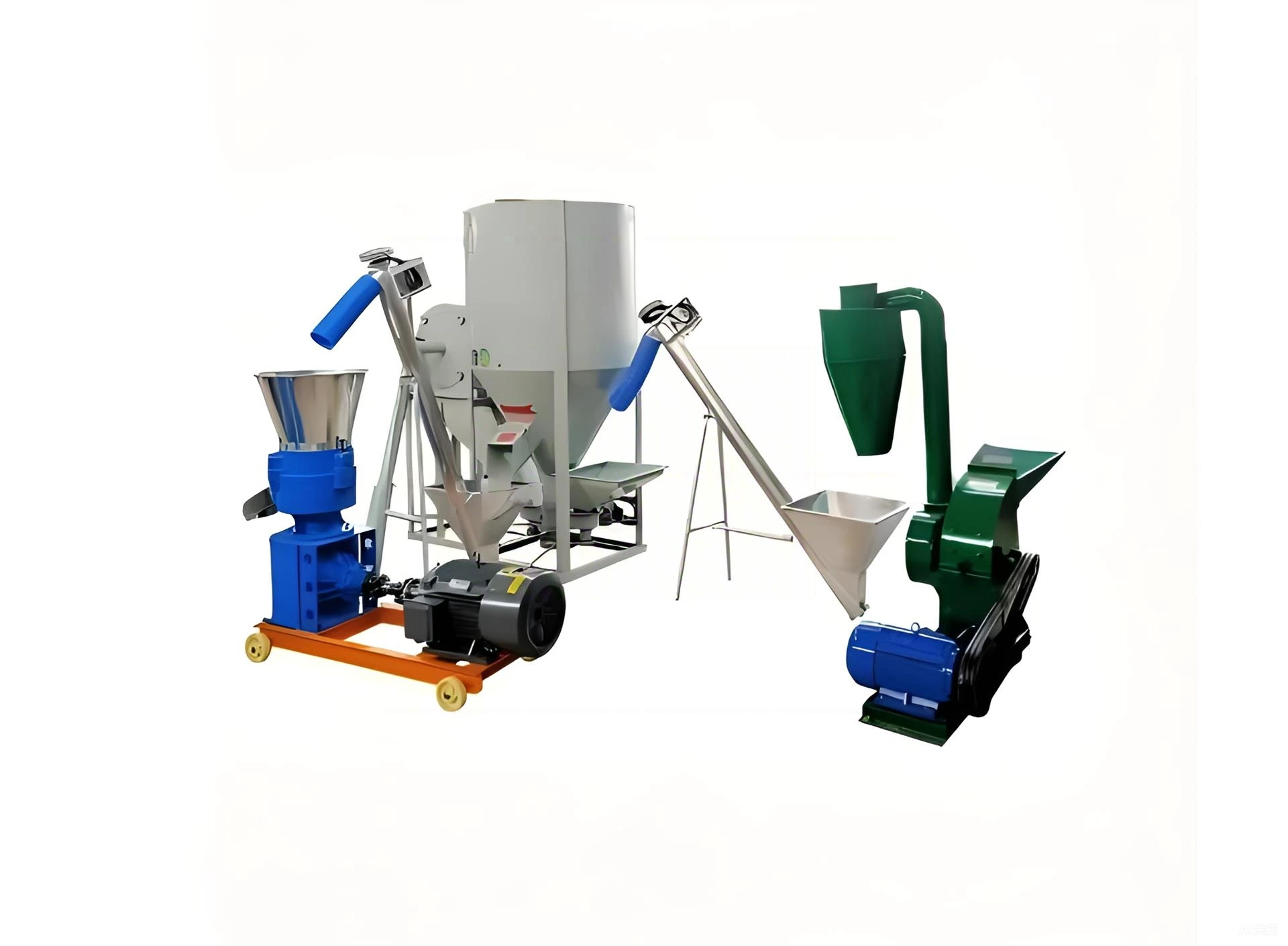 Ligne complète de production de granulés pour l'alimentation animale (bétail et volaille). 1