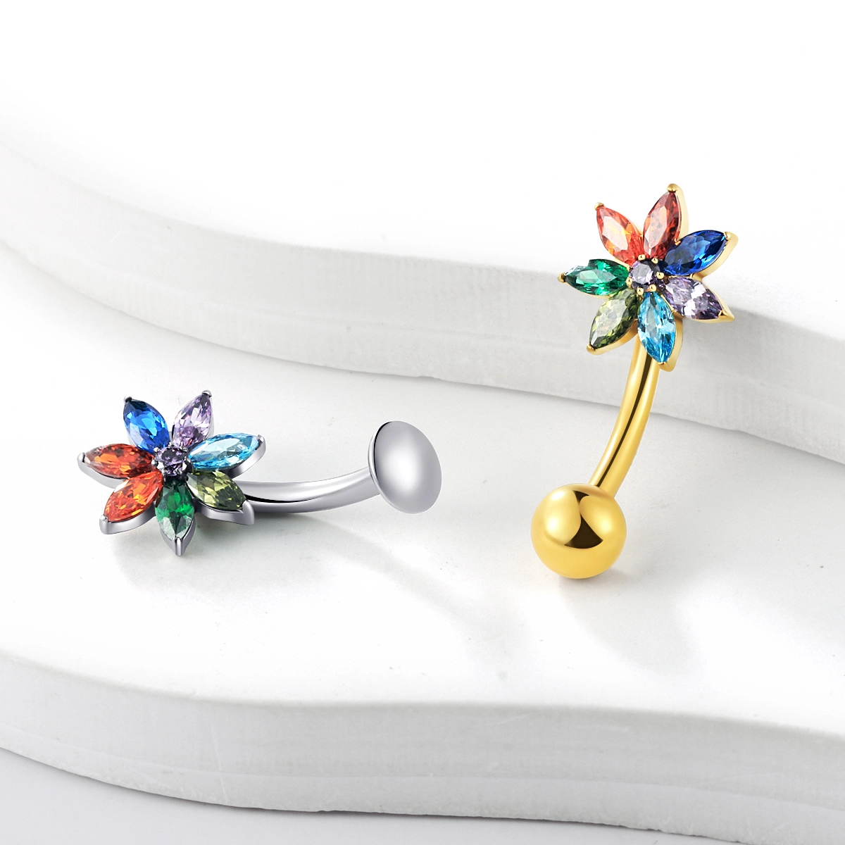 Eternal Metal G23 Titanium Threadless Belly Ring Piercing Jewelry 1