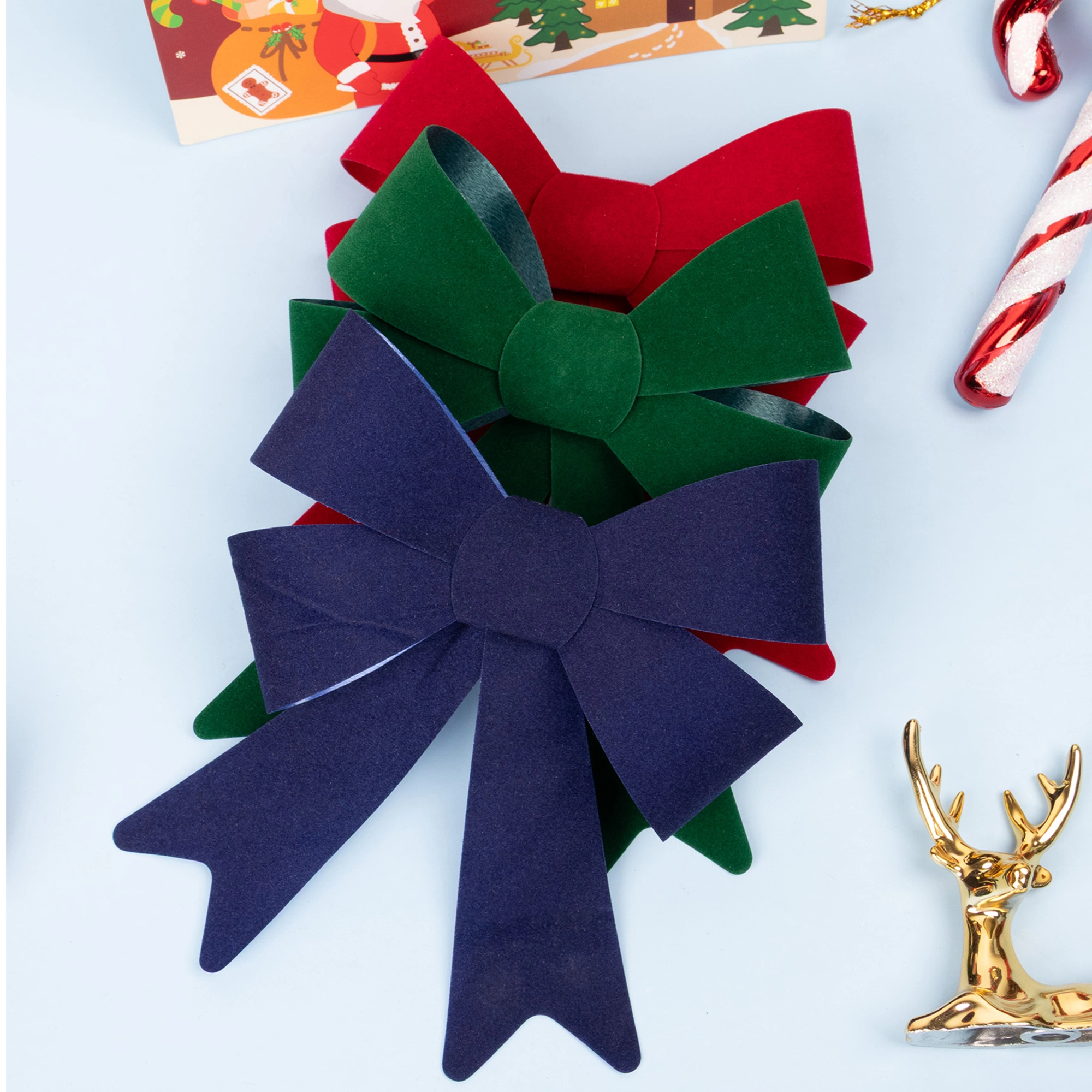 Fiocco di nastro di velluto in PVC di alta qualità per Natale 1