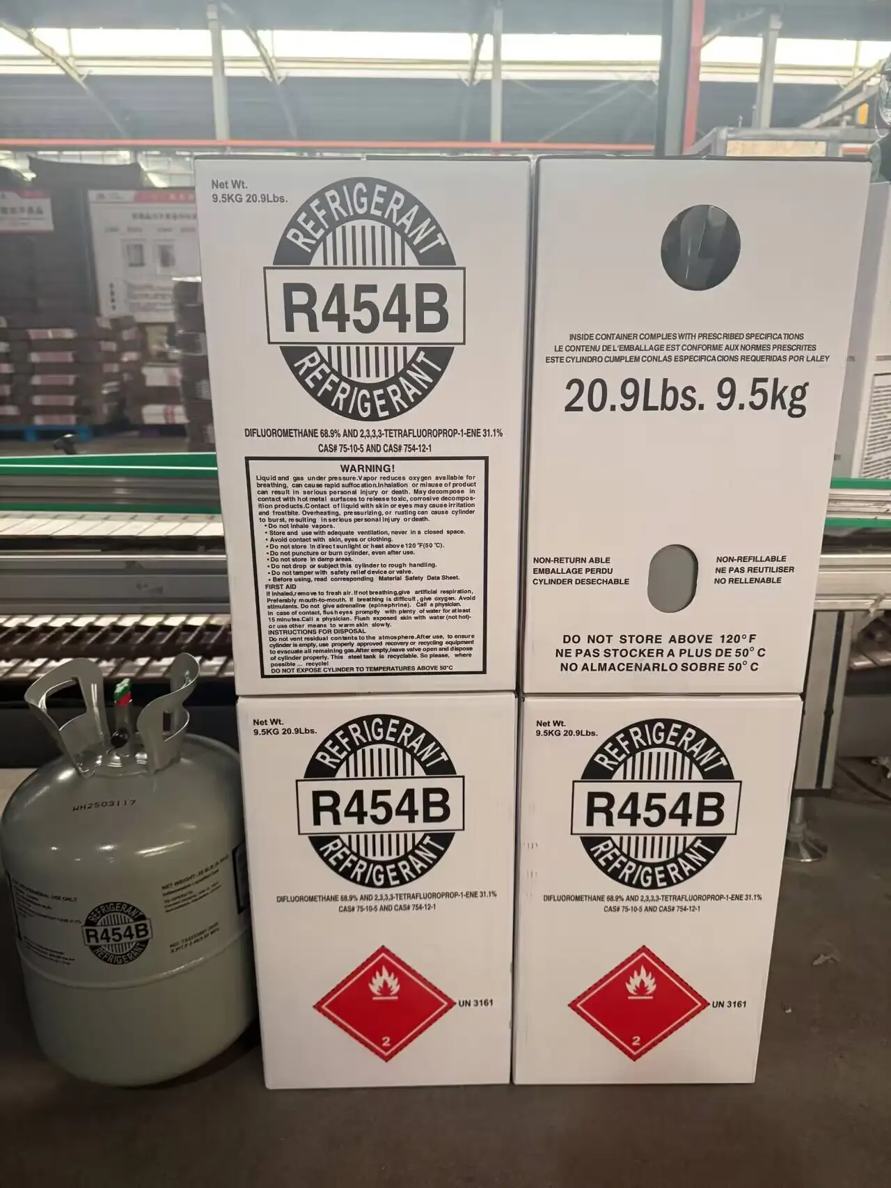 Low GWP A2L Refrigerant Gas R446a R452a R449a R448a R454b R1234yf Eco-friendly 454 Refrigerant Gas 454B 1
