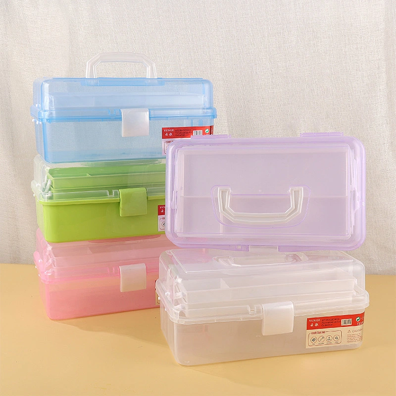 First aid kit for nurses; home nursing and health care box; medicine storage emergency box; emergency plastic box. 1
