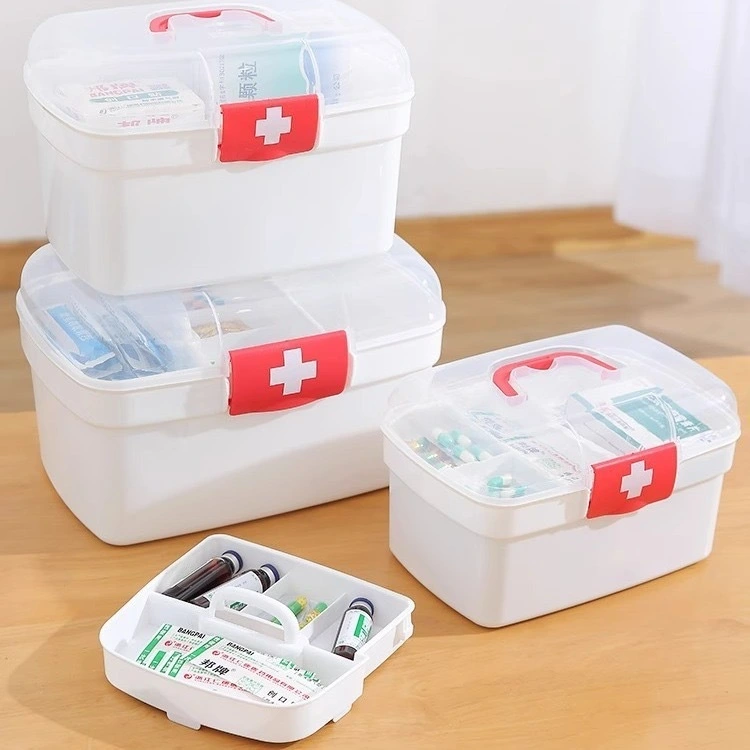 home nursing and health care box; medicine storage emergency box; emergency plastic box. 1