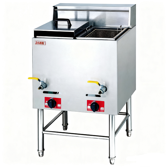 Friteuses à gaz commerciales Kaesid à cylindre simple et double - Friteuses sur pied en acier inoxydable 2