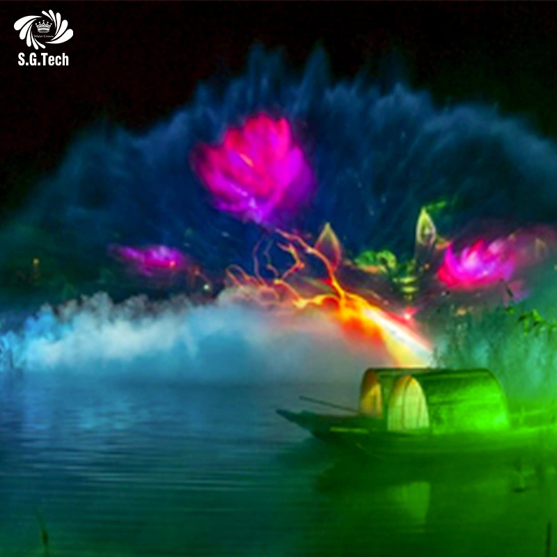Custom Design 3D Movie Screen Water Fountain with Laser Light for Lake 1