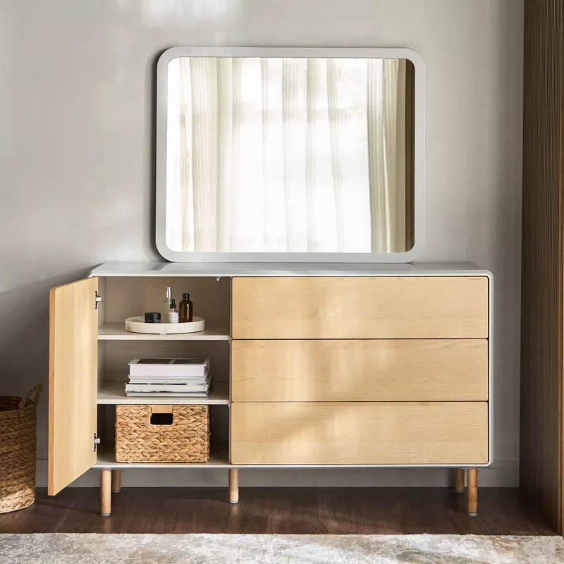 2025 Modern Dressing Table Vanity Table with Large Storage Dresser for Bedroom or Living Room Bathroom Vanities Furniture 1
