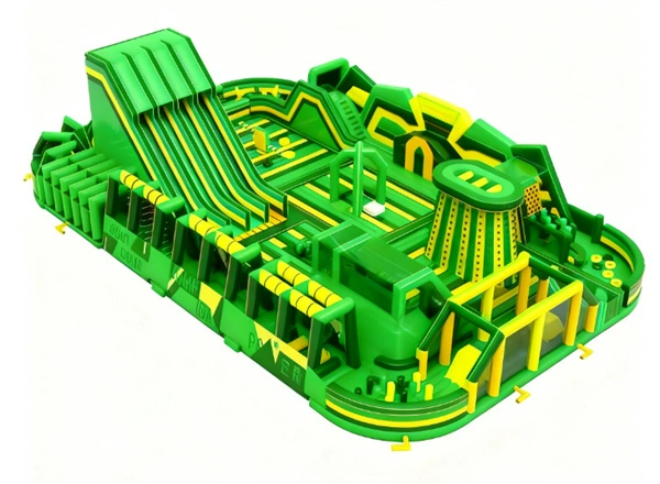 Green yellow custom giant inflatable theme park 1