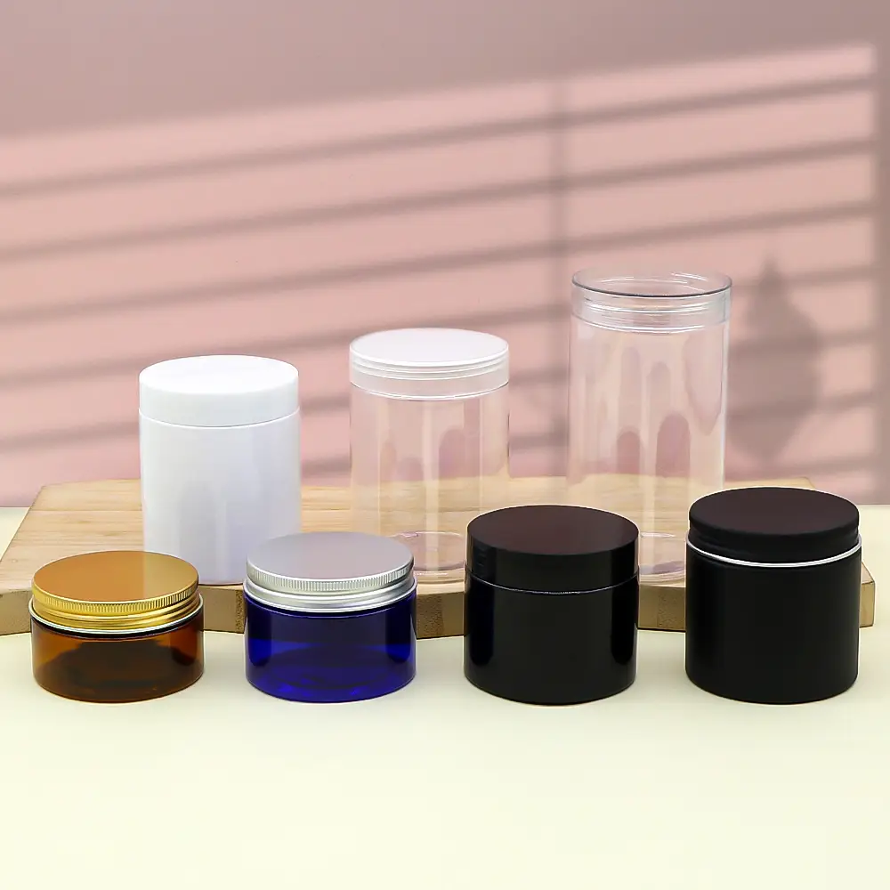 High-quality cosmetic plastic cans, wide-mouthed cosmetic packaging bottles 1