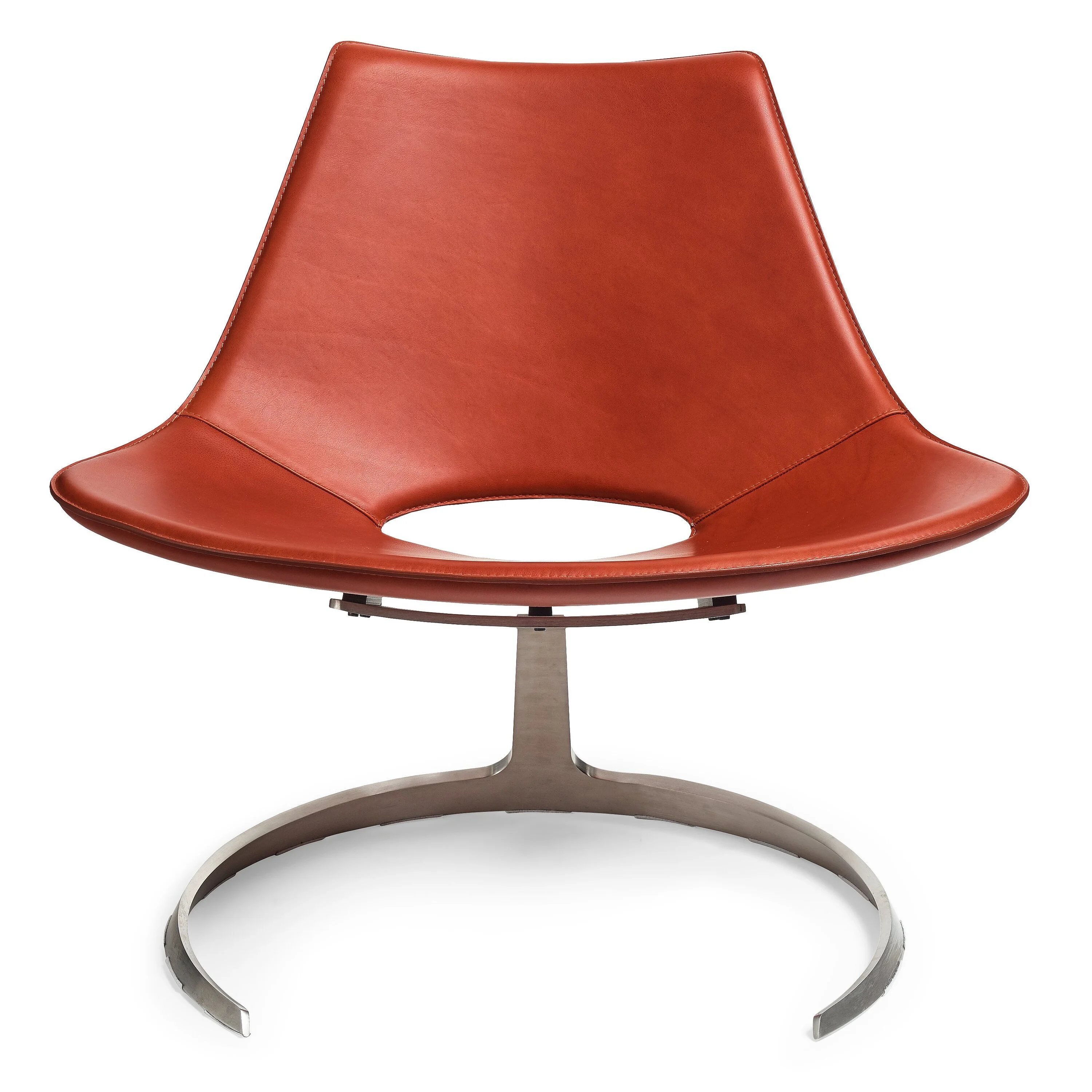 Design - Sense Leather Backrest Chair Leisure Chair Office Ergonomic Minimalist Light Luxury 1