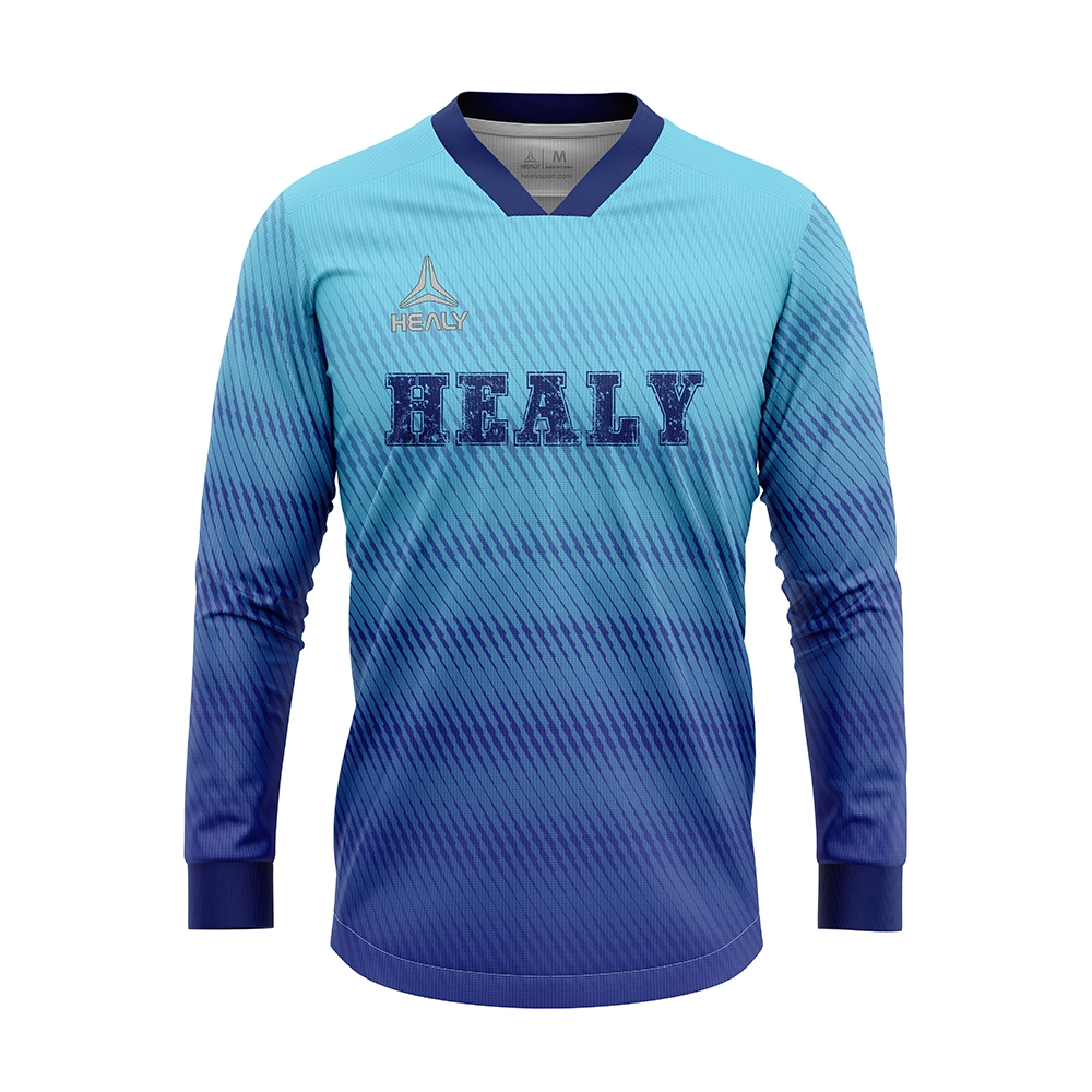 HEALY Custom Vintage Inspired Long Sleeve Soccer Jersey Retro Style Breathable Fabric Soccer Top for Football Enthusiasts 1