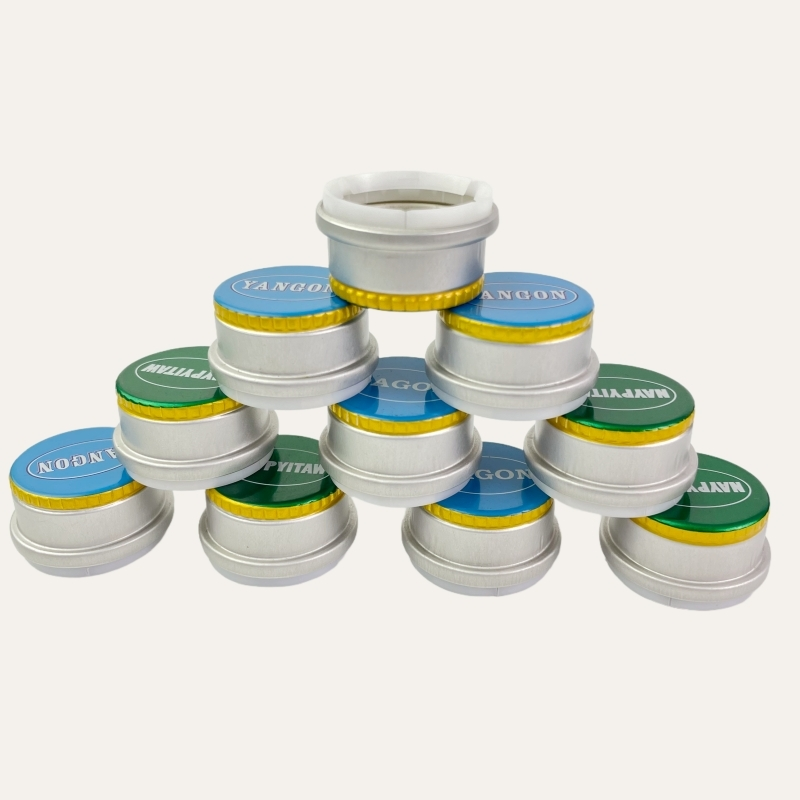 28mm top aluminum plastic cap 1