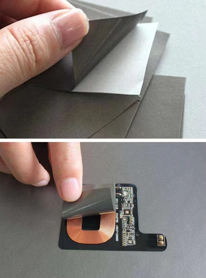 New Style High-Temp EMI RFID Interference Wave Flexible Ferrite Magnet 0.03mm~1mm Thickness Industrial NFC Ferrite Absorber Roll 4