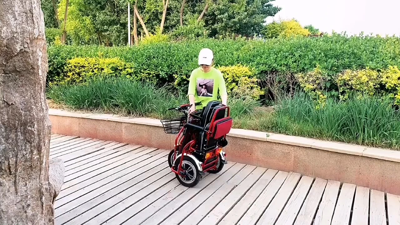 48v Foldable Electric Tricycle for Elderly Open-Type Mini Electric Folding Tricycles for the Disabled 1
