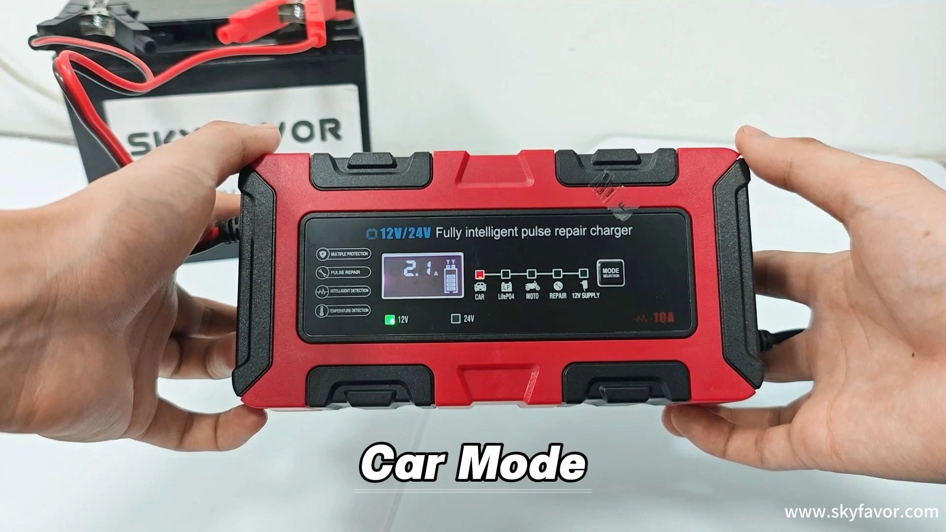 Universal Truck Motorcycle Car Battery Charger 12V 24V 10A Auto 12 Volt Power Supply Lifepo4 GEL EFB Lead Acid Battery Charger 1