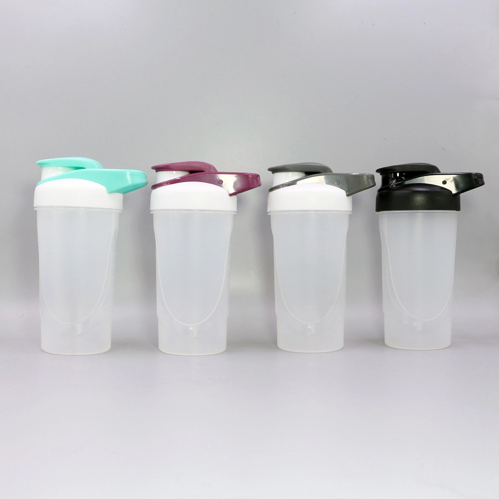 600ml new design sport shaker water bottle with mixer ball for hiking 1