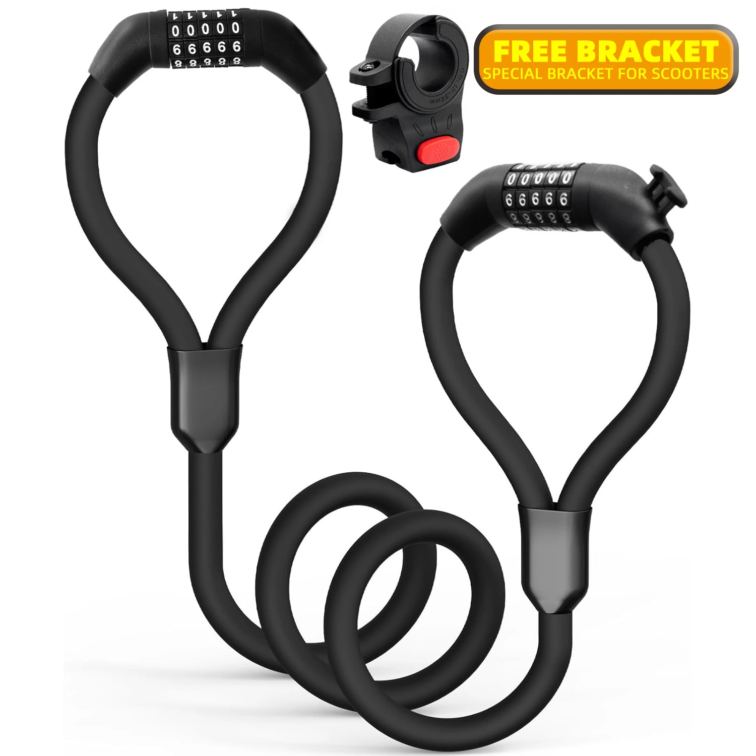 Multi-functional Frosted Anti-Theft Cable Lock YMCB04 1