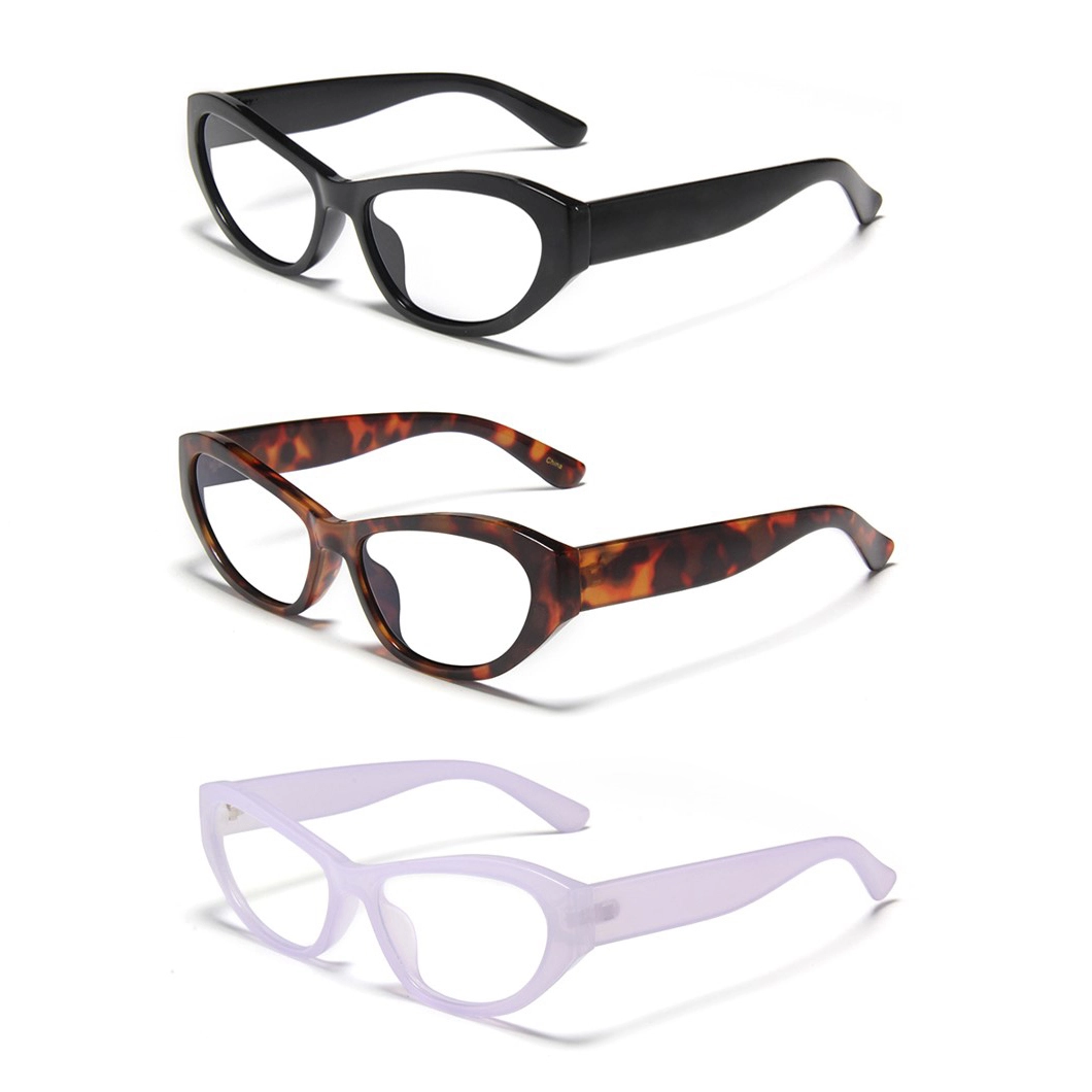 B10003 Cat-eye Glasses Optical Spectacle Eyeglasses Frames for Women Fashion Anti Blue Light Blocking Custom Logo 1
