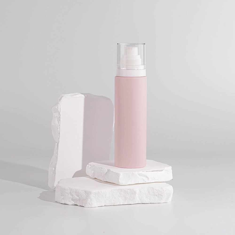 Popolare flacone rotondo in plastica rosa da 100 ml con pompa spray bianca | Soluzione di imballaggio vuota per prodotti cosmetici e per la cura della pelle BEST-70836 1