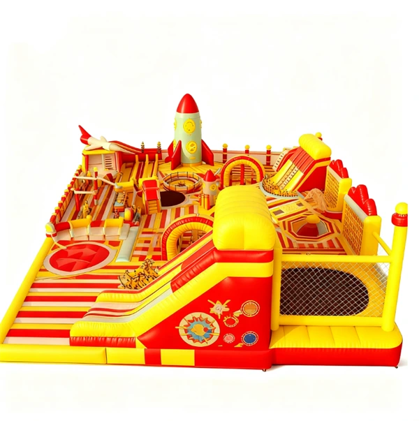 Popular Outdoor Giant Fun City Inflatable Theme Park 1