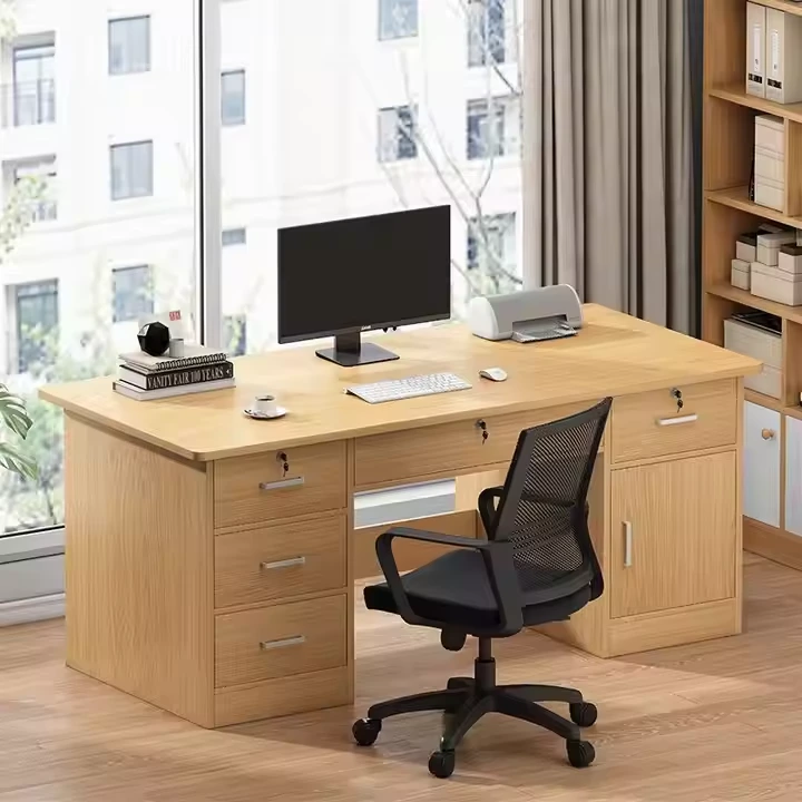 Modern Luxury Wooden Office Furniture Home Office Computer Laptop Desk Designed for Staff Work School Hospital Hotel Bedroom Use 1