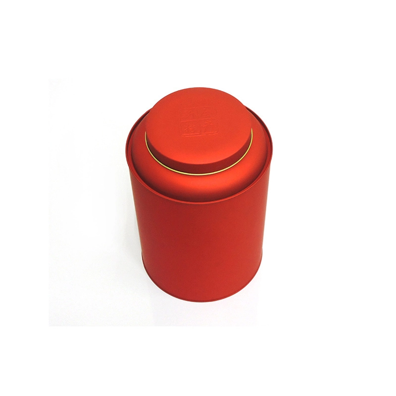 Large Tea Storage Container Round Tin Can Empty Jar 1