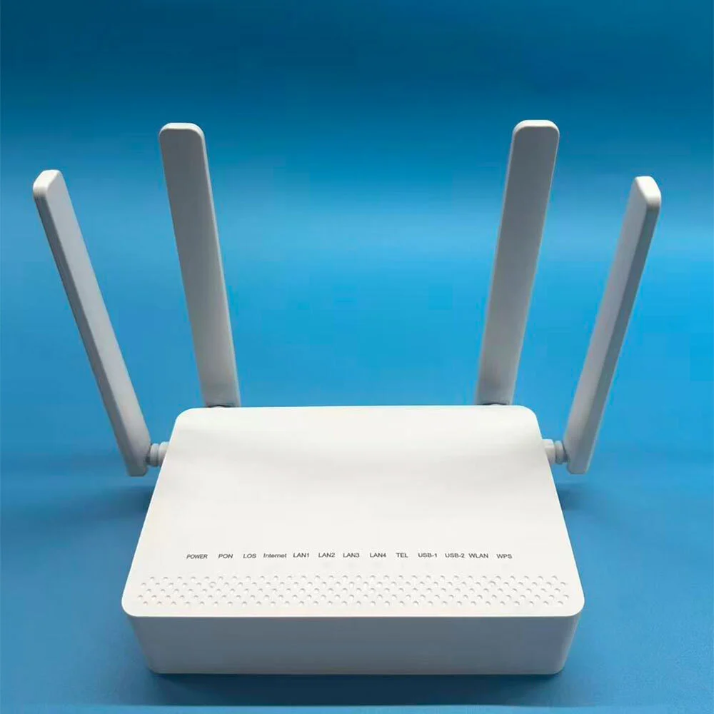 Ai749-X6 Wifi6 AX300 Xpon Onu 4 هوائيات 4GE 1TEL 2USB Ont 1