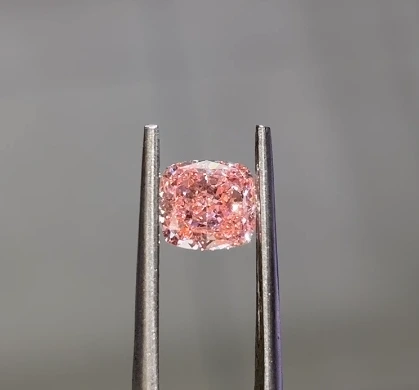 Laboratory-Created Excellent Cushion-Cut Fancy Intense Pink VS1 Diamond 1.72ct 1