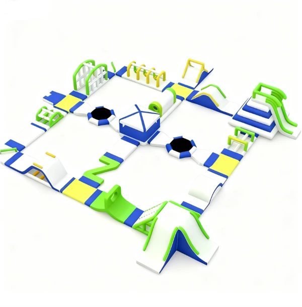 Schwimmender aufblasbarer Wasserpark Aqua Park, der auf dem Wasser schwimmt 1