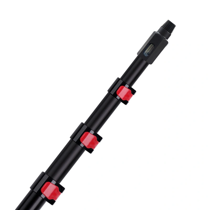 Poste telescópico de extensión de aleación de aluminio de 3,6-12 m, multiusos, portátil, con diseño de bloqueo abatible, especial para limpieza fotovoltaica, permeable al agua (solo poste) 1