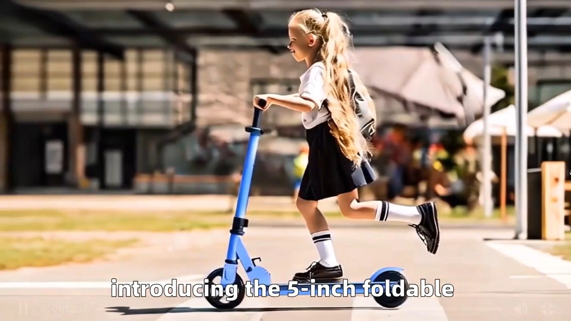 Foldable Alloy Plastic 2-Wheel Electric Scooter Modern Style Electronic for Kids Children Aged 6-8 Years for Outdoor Use 1