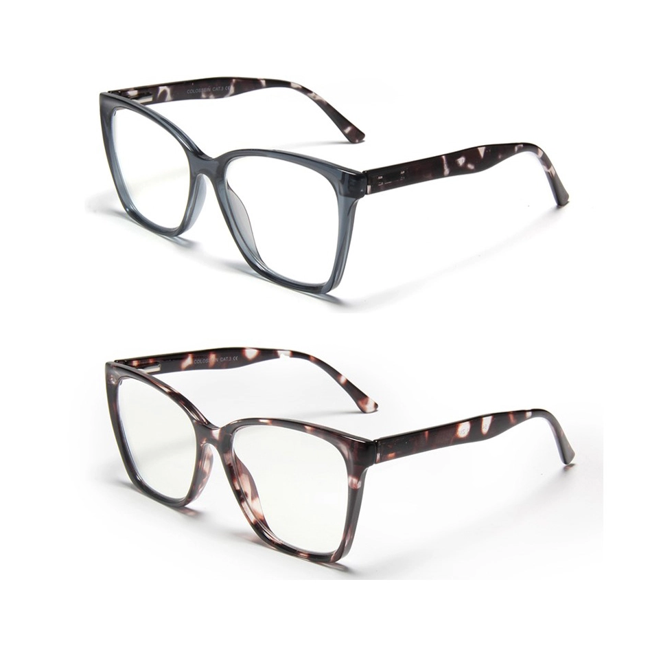 B25003 2025 New Trendy Unisex Blue Light Blocking Men and Women Fashion Reading Glasses Cat Eye Full-Rim Durable Lightweight 1