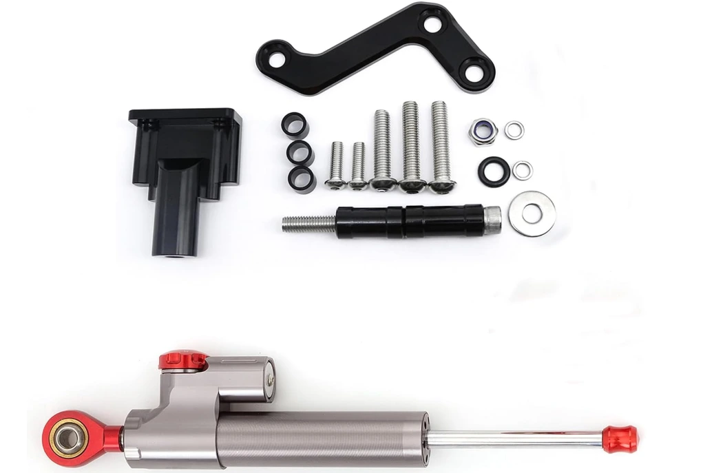 CNC Motorcycle Steering Damper Kit - Vibration Control & Stability Enhancement 1