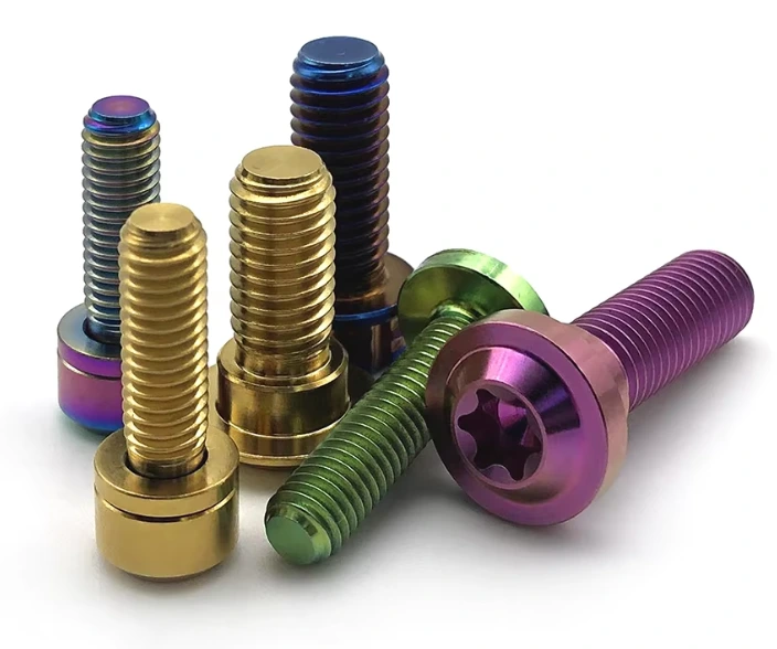 Anodized Color Custom-Sized Titanium Screws for Bicycles & Motorcycles 1