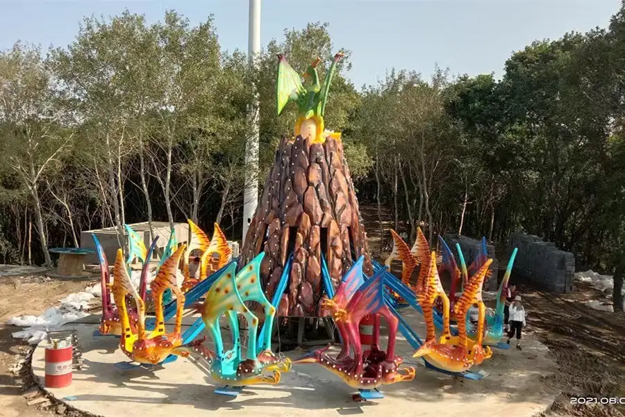 Self - Controlled Flying Dragon Amusement Ride: Dinosaur - Themed, Colorful Fun with Adjustable Flight 1