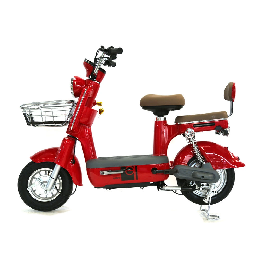 350W 48V Electric Bike Scooter 14 Inch Vintage Moped Electric Bicycle Electric City Bike for Adults 1