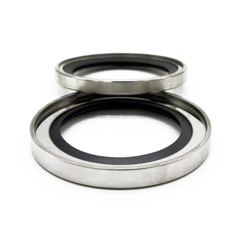 Sello de aceite de acero inoxidable con labio relleno de fibra de carbono de PTFE 5