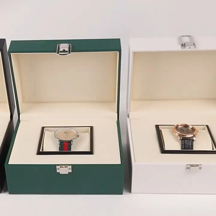 New Silver Buckle PU Leather Watch Box Premium Watch Box Gift Set 1