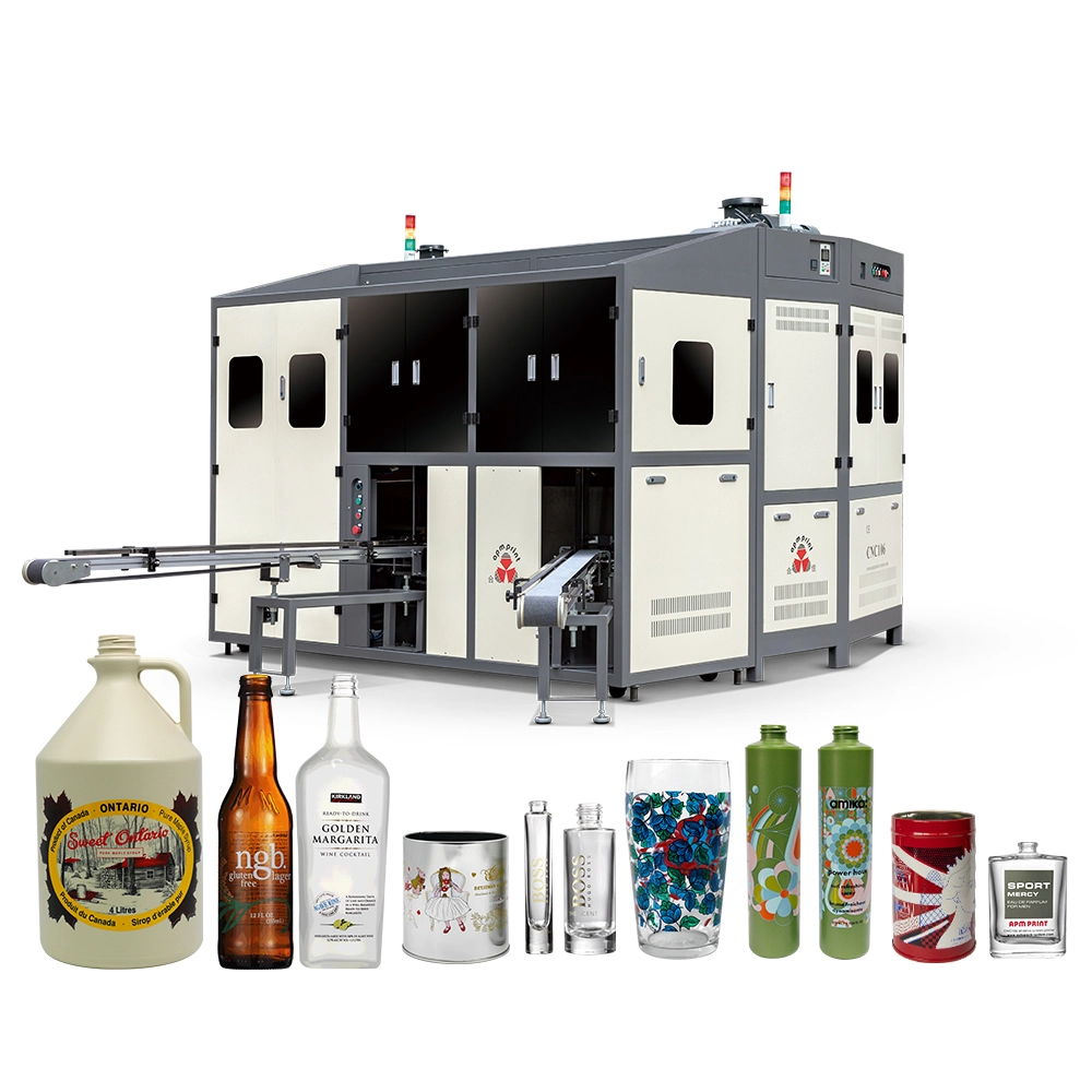 APM PRINT - CNC106 Multi Function automatic Screen Printing Equipment for Round Cambered Flat Cone-shape bottle screen printer Machine 1